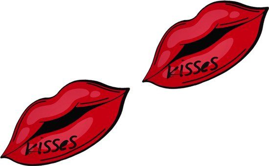 Triple A Import GmbH Zelfklevende tepelpasties lippen-design Rood One size