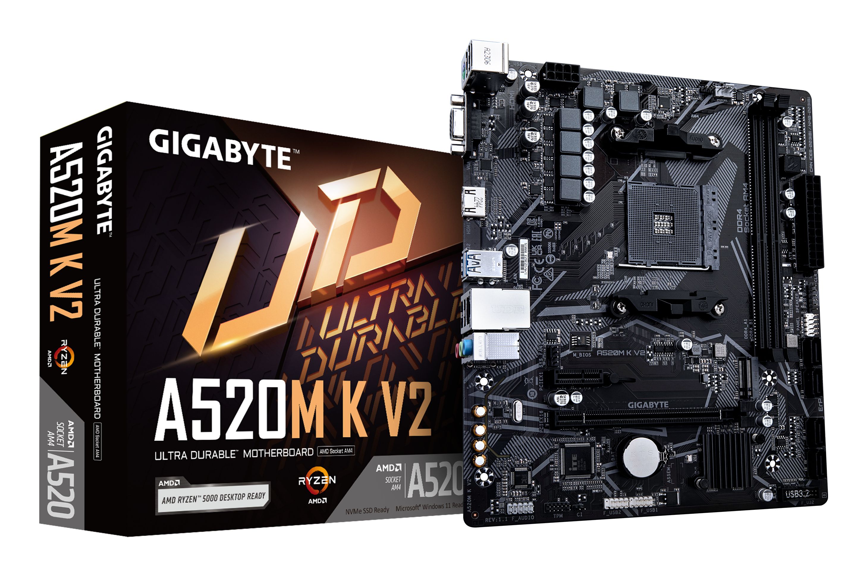 Gigabyte A520M K V2 | AMD A520 | Socket AM4 | Micro ATX