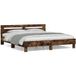 Maison Exclusive Lit double exclusif avec tête de lit en chêne fumé, dimensions 180x200 cm, structure en bois composite