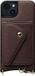 AVY Leren Hoesje Geschikt voor Apple iPhone 14 / 13 | Met Magnetische Kaarthouder | Compatibel met MagSafe | Leather Case met Wallet | Chocolate