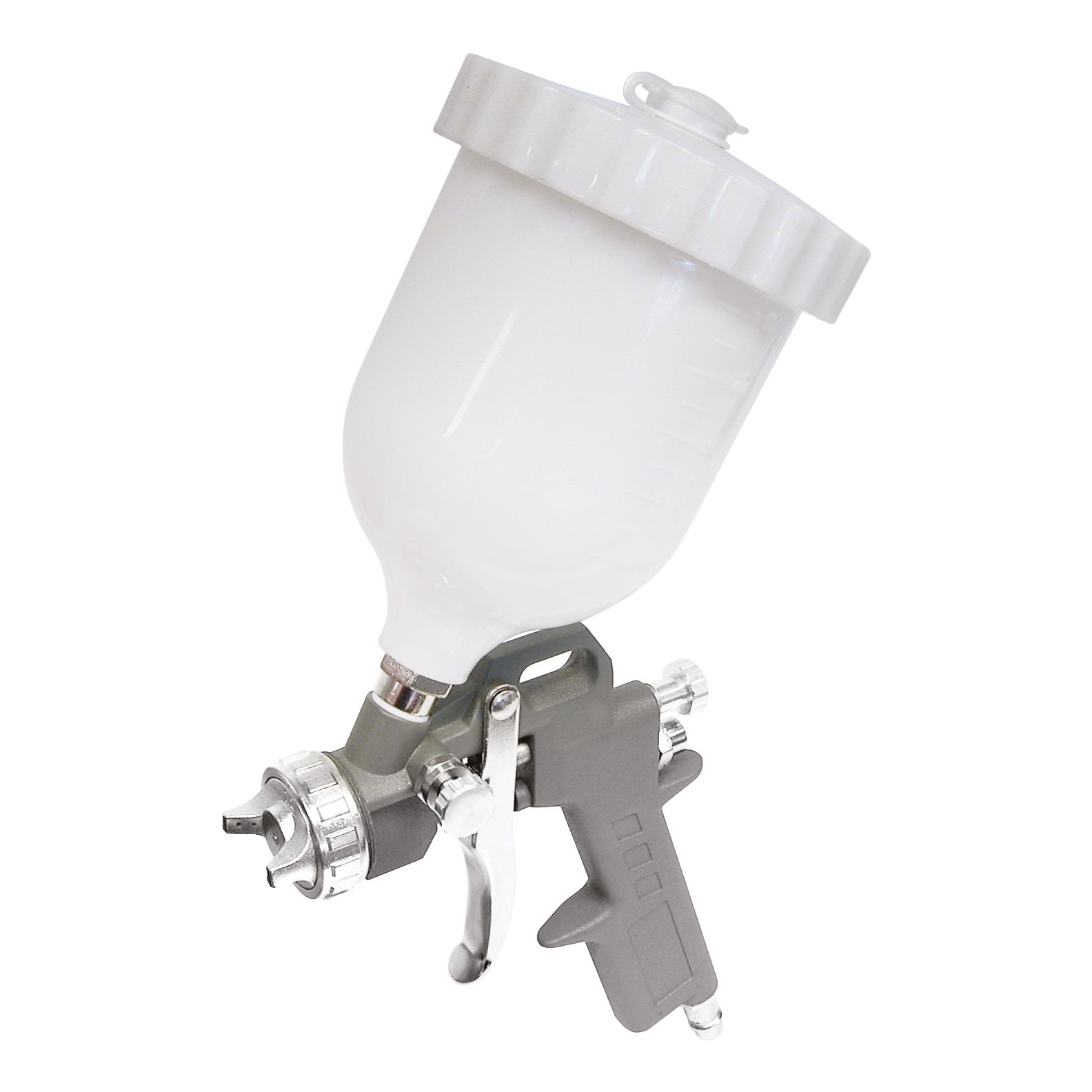 Carpoint Verfpistool Bovenbeker 0,5Kg - spuitmond 1,2mm - 200l/min, 3-4 bar - verstelbare spuitstraal - CE Gekeurd