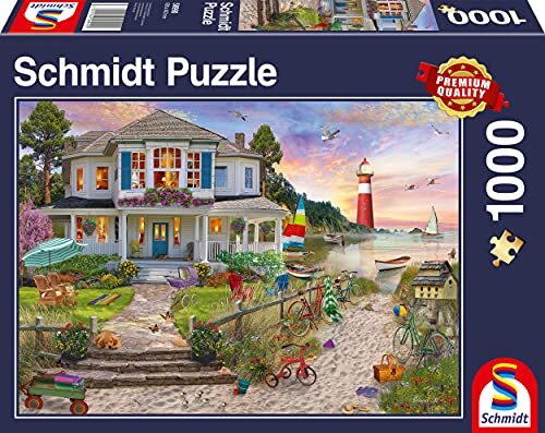 Schmidt Spiele 58990 Het strandhuis, puzzel met 1000 stukjes, kleurrijk
