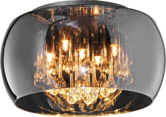 BES LED LED Plafondlamp - Trion Viparo - G9 Fitting - Rond - Mat Chroom - Glas