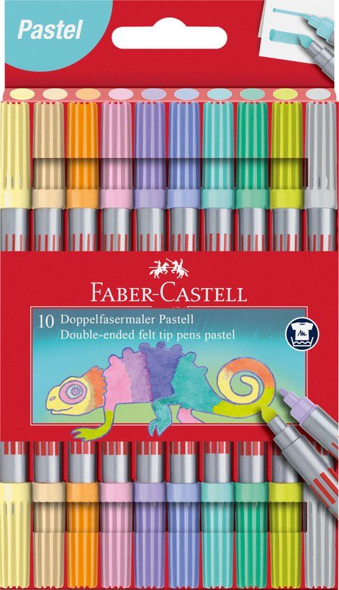 Faber-Castell Viltstiften Duo - 10 stuks - Pastel