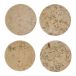 Scandi Living Sous-verres Ridge Ø10 cm 4 pièces Marbre