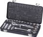XPTools geko Doppenset - 3/8 duims aansluiting - 24 delig - Doppendoos - Ratelset