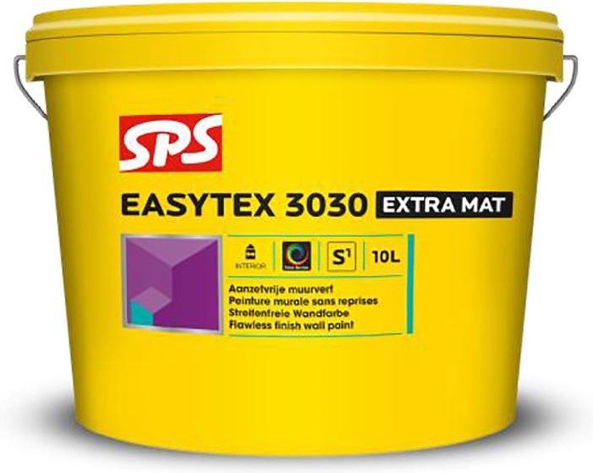 Sps easytex 3030 extra mat wit/p 10 liter - zowel aanzetvrij als baanvrij