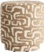 Light & Living Poef Davonte Ø40cm - Groengrijs/Beige - Rond