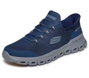 Skechers Baskets Glide-Step pour homme, bleu marine, 42 EU