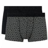 HOM - Tom Boxer Briefs H01 2pack - Black/Black print - Men - M