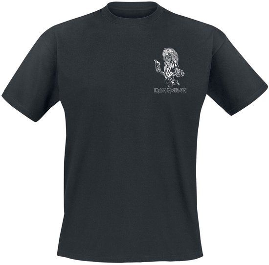 Iron Maiden Killers Line Drawing Pocket Print Heren T-shirt - Zwart - 3XL