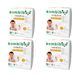 Bambiboo Set 4 x 18 Huidvriendelijke babyluiers met zachte bamboevezel voor baby's - Babyluiers - Wegwerpluiers - Huidbescherming - Zeer absorberend - Maat 4 (maxi), 72 stuks