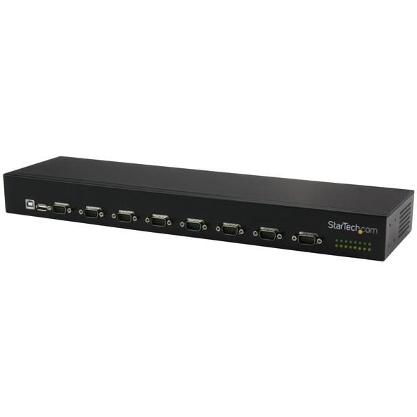StarTech.com 8-Poorts USB naar seriële adapter hub - Zwart