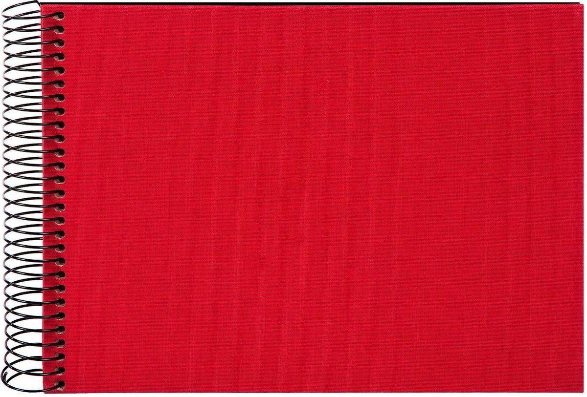 Goldbuch Spiraalalbum Bella Vista hellrot/schwarz 23x17 40 zwarte pagina's rood 20993