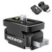 NEEWER Actiecamera Quick Release Plaat Compatibel met Insta 360 x4 x5, Aluminium Statief Mount QR Adapter Accessoires Kit met 1/4 "Draad Gat voor Filmmaken Video Recording, CA139