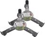 Merkloos Pro Garden Plantentrolley - 2 stuks - verstelbaar - zwart - metaal 24 cm