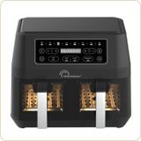 LITTLE BALANCE Friteuse Crousty Light Duo, double chambre, 9 litres, 1,8 kg frites, 9 programmes, 2460W