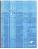 Clairefontaine 69342C Pak met 5 Geniete Notitieboeken met Linnen Rug - 24x32 cm - 192 Pagina's Kleine Ruitjes - 90 g Wit Papier - Omslag Gecoat Karton - Willekeurige Kleuren