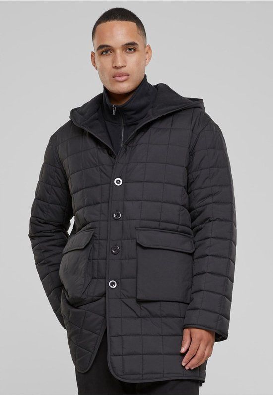 Urban Classics Polar Fleece Lined Parka Jas Zwart XL