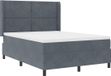 vidaXL Boxspringbed met hoofdeinde, donkergrijs, 160 x 200 cm, fluweel