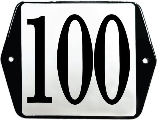 EmailleDesign® Emaille huisnummer model oor - 100