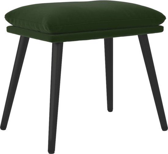 vidaXL Voetenbank fluweel donkergroen 45x29,5x35 cm