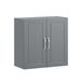 SoBuy FRG231-DG Meuble mural – Armoire de salle de bain suspendue avec 2 portes et étagère réglable – Armoire de rangement flottante – Gris, 60x30x60cm