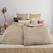 Ensemble de literie 4 pièces en microfibre, 155x220 cm + 80x80 cm, couleur sable-beige