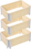 Garronda Kweekbak Palletrand 3-Pack 60x40x20 cm - Natuurlijk