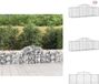 vidaXL Gabions - 20 pièces - voûté - 200x50x60/80 cm - fer galvanisé