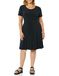 Amazon Essentials Dames Verzamelde Korte Mouwen Ronde Hals Shift Jurk