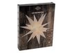 Svenska Living Kerstster lampion - verlicht - wit - 35 cm - kunststof - batterij