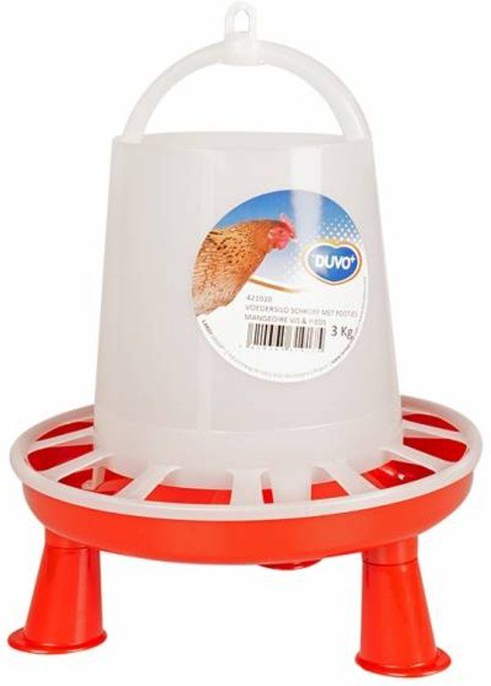 Duvo+ Voersilo rood met pootjes 3 KG