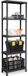 PLASTICFORTE Étagère de rangement abri/grenier - plastique - noir - 60 x 30 x 180 cm - avec 5 tablettes