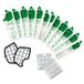 BIERRE STORE Stofzuigerzakken Kobold VK 140 VK 150 12 stuks compatibele geurfilter, wit