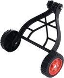 Accessoire de tondeuse à gazon sans marque - Roue de support pour désherbeuse - Entretien de pelouse - Hauteur réglable - 3 pièces - Noir