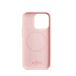 aiino Allure beschermhoes voor iPhone 15 Pro Max, vloeibare siliconen case met geïntegreerde magneet, stoot- en krasbestendig, magnetische bevestiging en uitlijning, roze