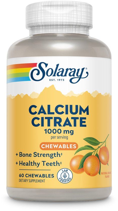 Solaray Calcium Citraat - 60 kauwtabletten