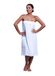 Boca Terry Spa Wrap voor dames - 100% katoenen spa, douche, bad en gymhanddoek met drukknopen, handdoekomslag voor vrouwen, wit, medium/groot