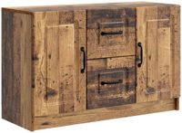 vidaXL Dressoir Oud hout 89 x 34,5 x 57 cm Bewerkt hout