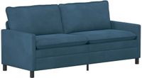 vidaXL Bank Blauw Fluweel 196 x 81 x 87,5 cm
