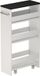 Vicco Rivo Étagères roulantes – 20 x 84.4 cm Blanc/anthracite