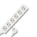 REV 0512388555 stekkerdoos, meervoudige stekkerdoos 6-voudig, kabel 3 m, max. 3500 W, wit
