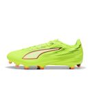 PUMA ULTRA 6 PLAY FG/AG voetbalschoenen uniseks, Zwart/Rood/Geel, Maat 46,5