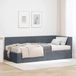 Maison Exclusive - Lit d'angle avec matelas, 2 pièces. Gris foncé, 100 x 200 cm, en velours