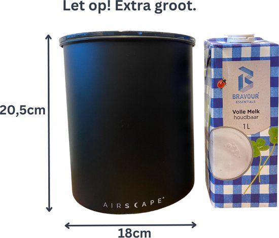 Planetary Design Airscape 1kg - Matte Black Coffee Bean Storage Canister