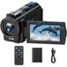 Caméscope 5K 48mp - Vision nocturne - Télécommande - Écran pivotant - Noir