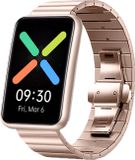 Strap-it Stalen Smartwatch bandje - Geschikt voor Oppo Watch Free - Rosé Goud
