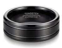 Mauro Vinci Zwarte Tungsten Ring Heren - Maat 10