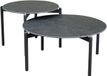 AVH-Collectie Tucson salontafels 87 cm rond en 67 cm rond keramiek antraciet